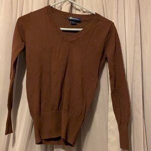 Brown vneck sweater